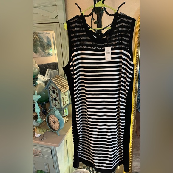 Lane Bryant Striped Sweater Dress Sz 26/28 - Picture 3 of 9